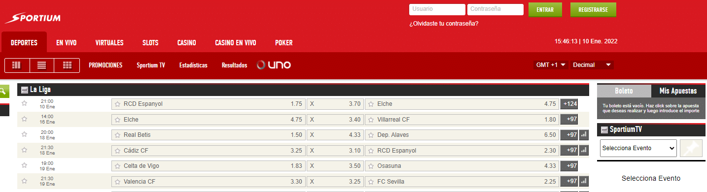 Sportium App: FUTBOL