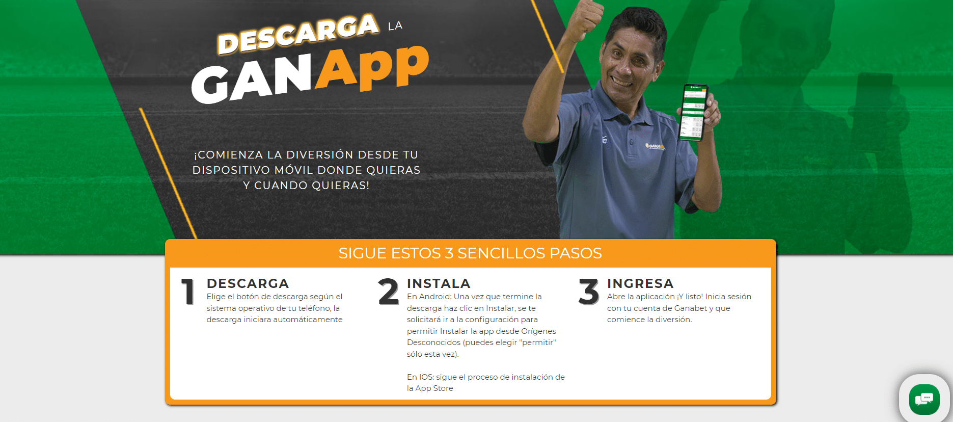 ganabet app: homepage