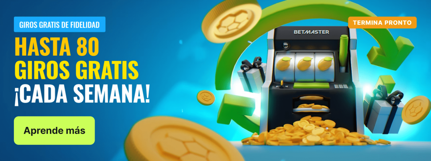 betmaster bono giros gratis