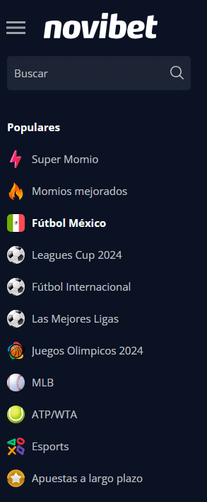 tabla de deportes en novibet