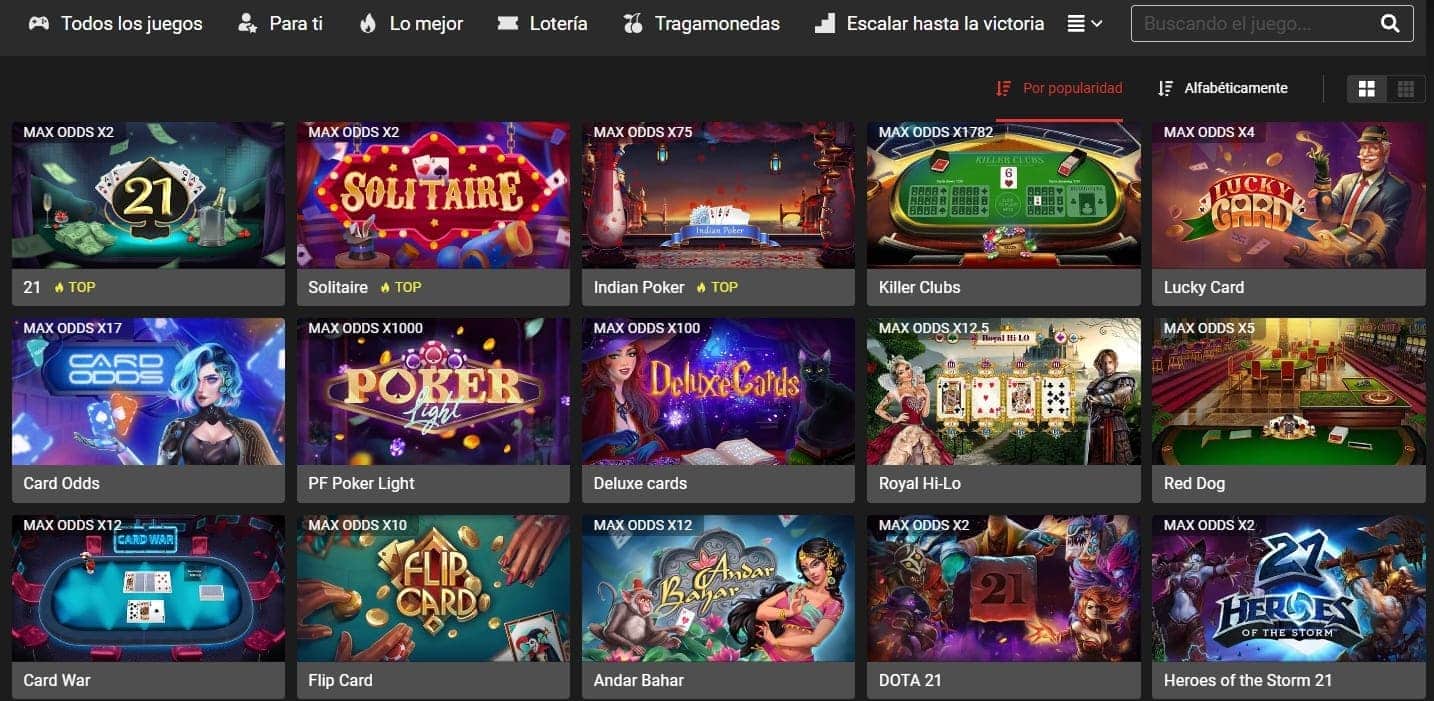 juegos de carta en el casino de megapari